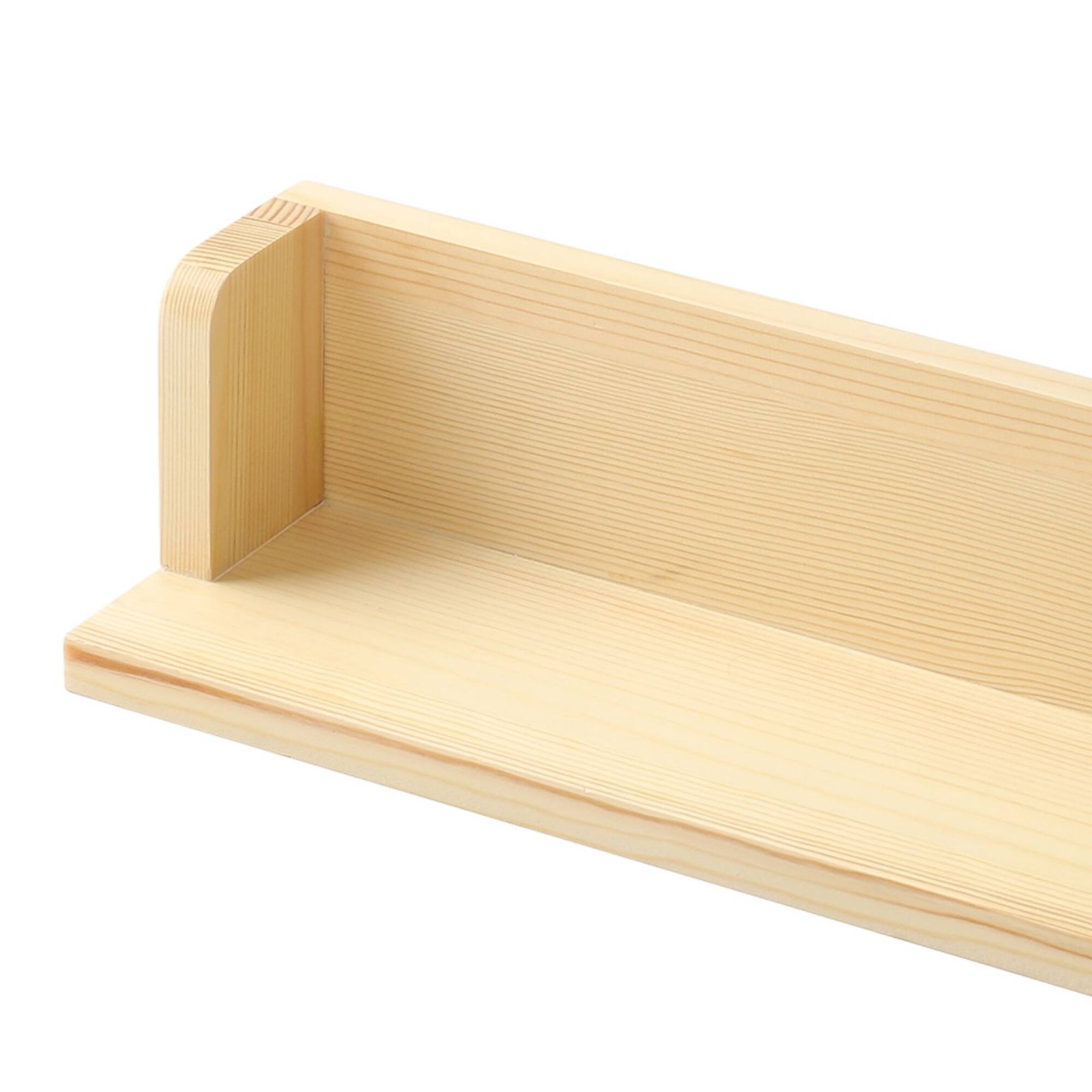 Rustic Wood Floating Wall Shelves Set